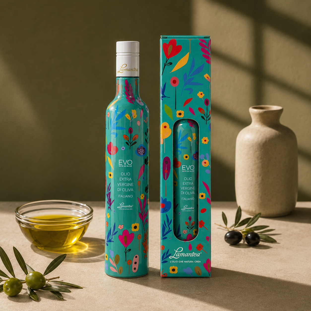 라만테아 엑스트라버진 올리브오일 이탈리아 프리미엄 냉압착 EVO 베르디 500ml, 1개 - 상품 이미지
