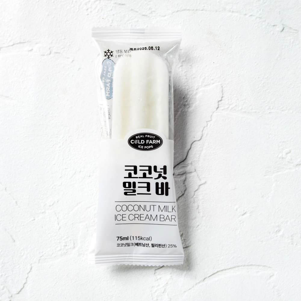 콜드팜 코코넛 밀크 우유 아이스크림 막대 바 저당 무방부제 - 상세 이미지 3