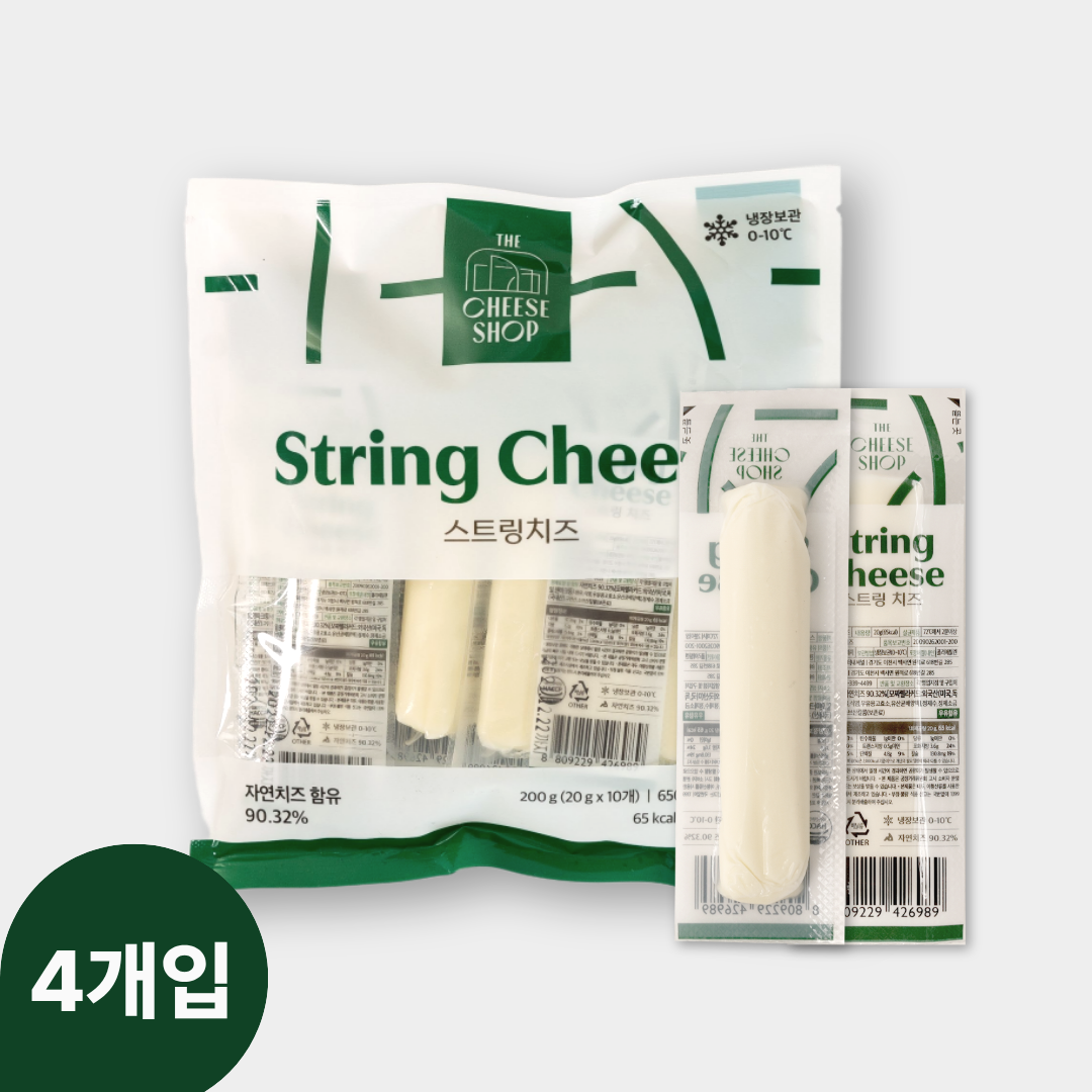 더치즈샵 프리미엄 자연치즈 저염 스트링치즈 20g, 10개입, 4개 - 상품 이미지