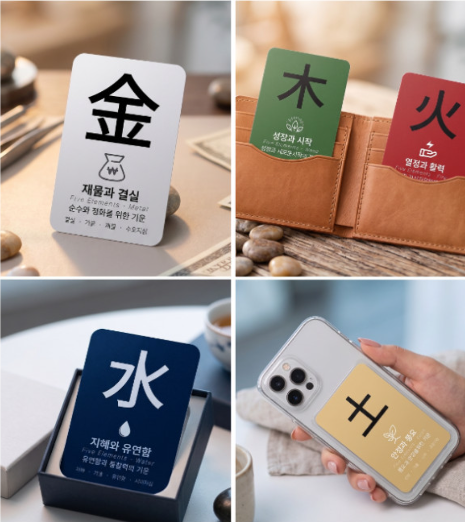 온결 호안석 천연 원석 사주 오행팔찌 소원 행운 상생(화토) - 상세 이미지 2