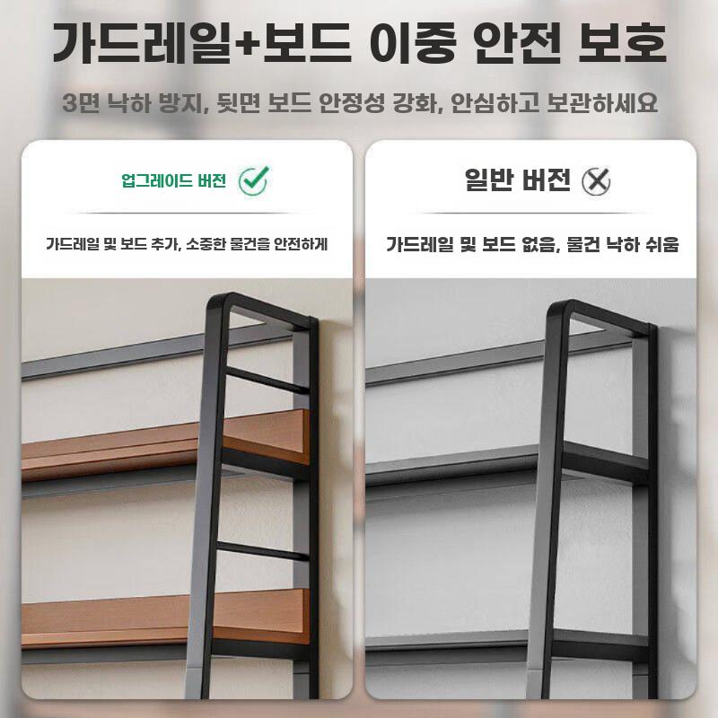 원목 수납 선반 앵글 카페 철제 나무 서재 팬트리 60CM - 상세 이미지 3