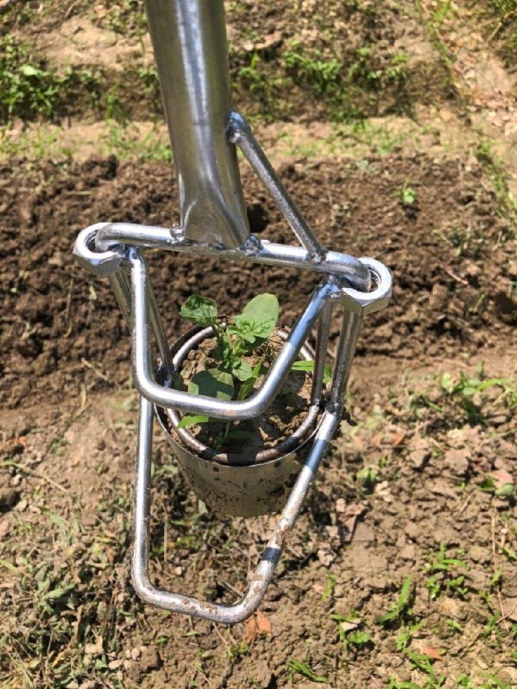 묘목 이식 도구 모종 원통 삽 흙 고무 스텐 원통형 직경 8cm - 상세 이미지 2