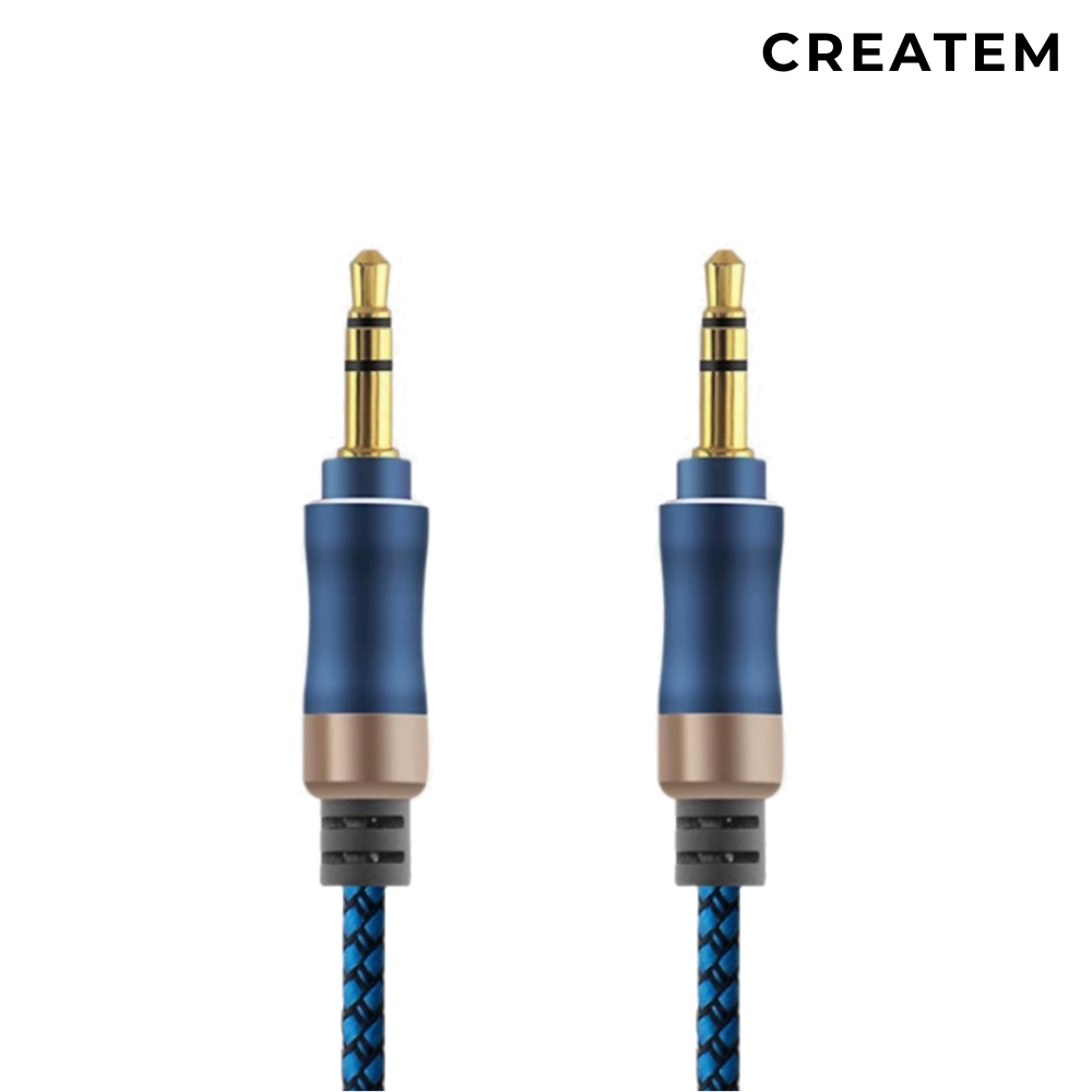 HiFi 고음질 편조 AUX 케이블 (스피커연결 스테레오 억스선/옥스선) 1m, 1개 - 메인 이미지