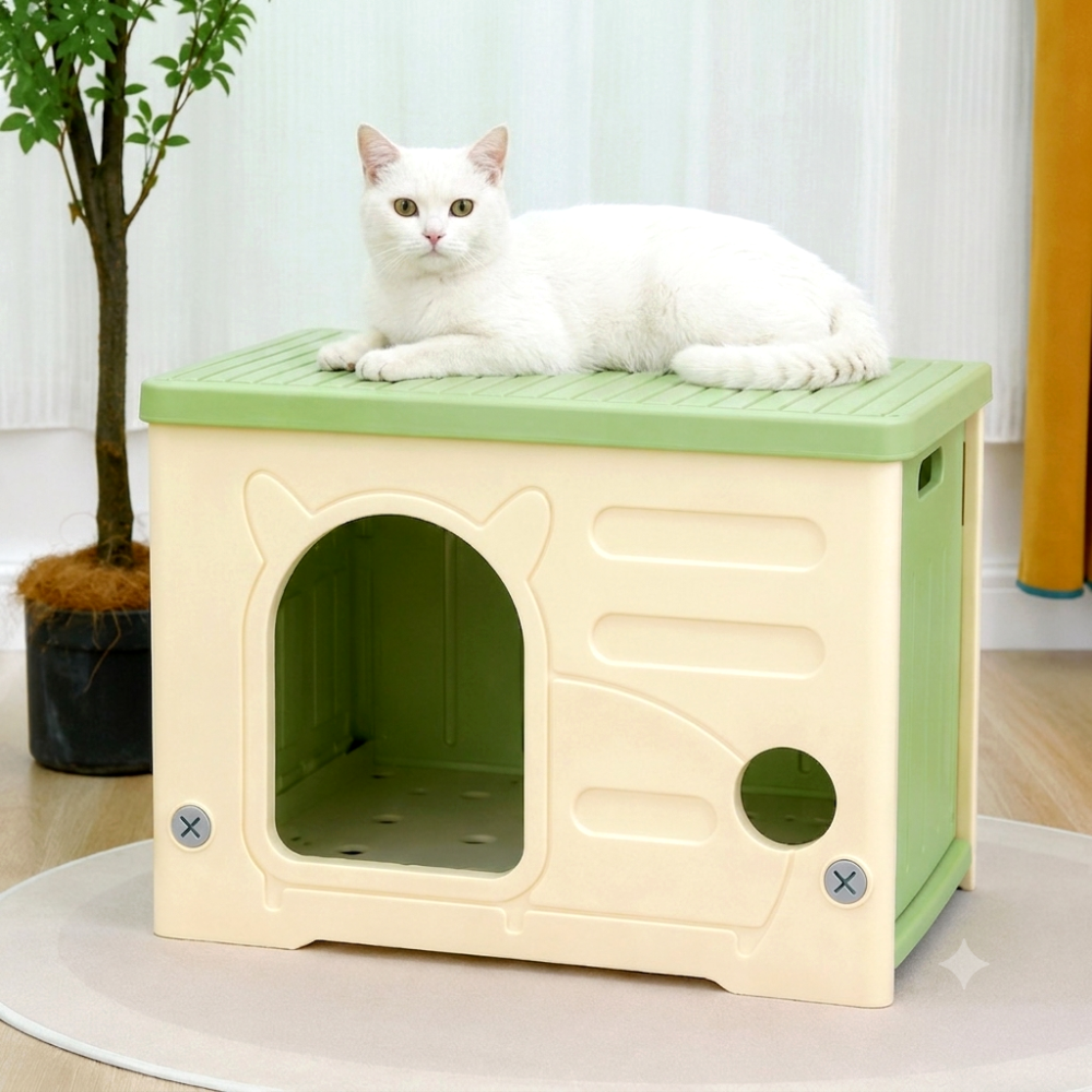 길고양이 집 고양이 숨숨집 강아지 하우스 플라스틱 방수 보온 길냥이 급식소 야외 실외