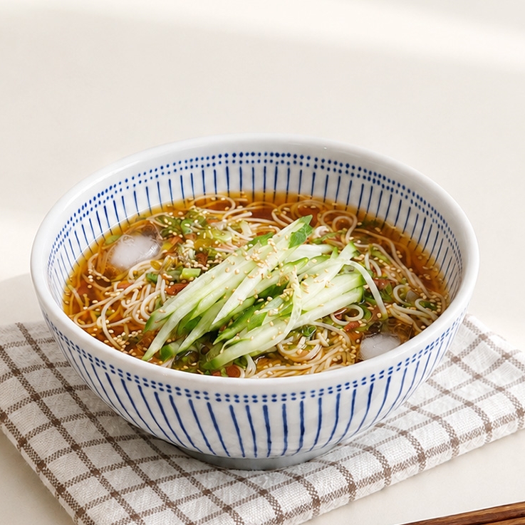 냉면 그릇 면기 라면 비빔밥 덮밥 우동 일본 도자기 식기 덴도쿠사 사누키동 - 상품 이미지
