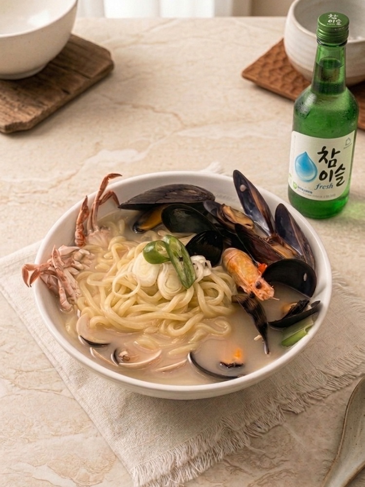 나가사끼 짬뽕 밀키트 [중화면 포함] 600g 사골 백짬뽕 캠핑 야식 이자카야 술안주 차박 - 상세 이미지 5