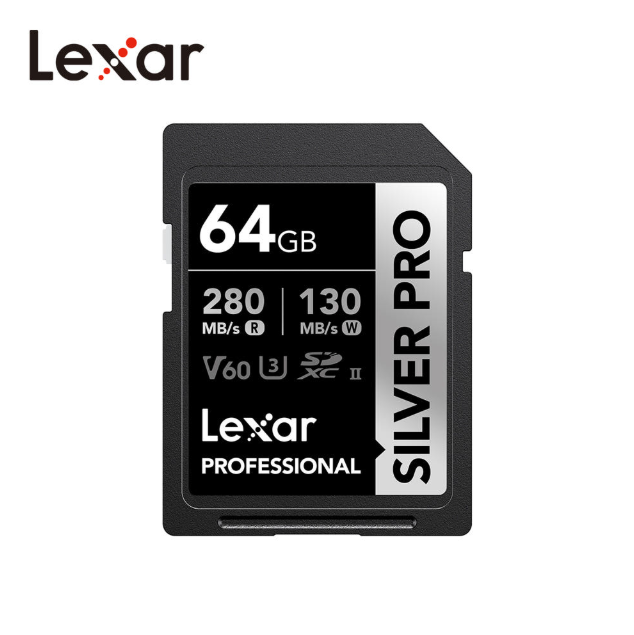 LEXAR 실버 프로 SD 메모리카드 SDXC UHS-II 64GB v60