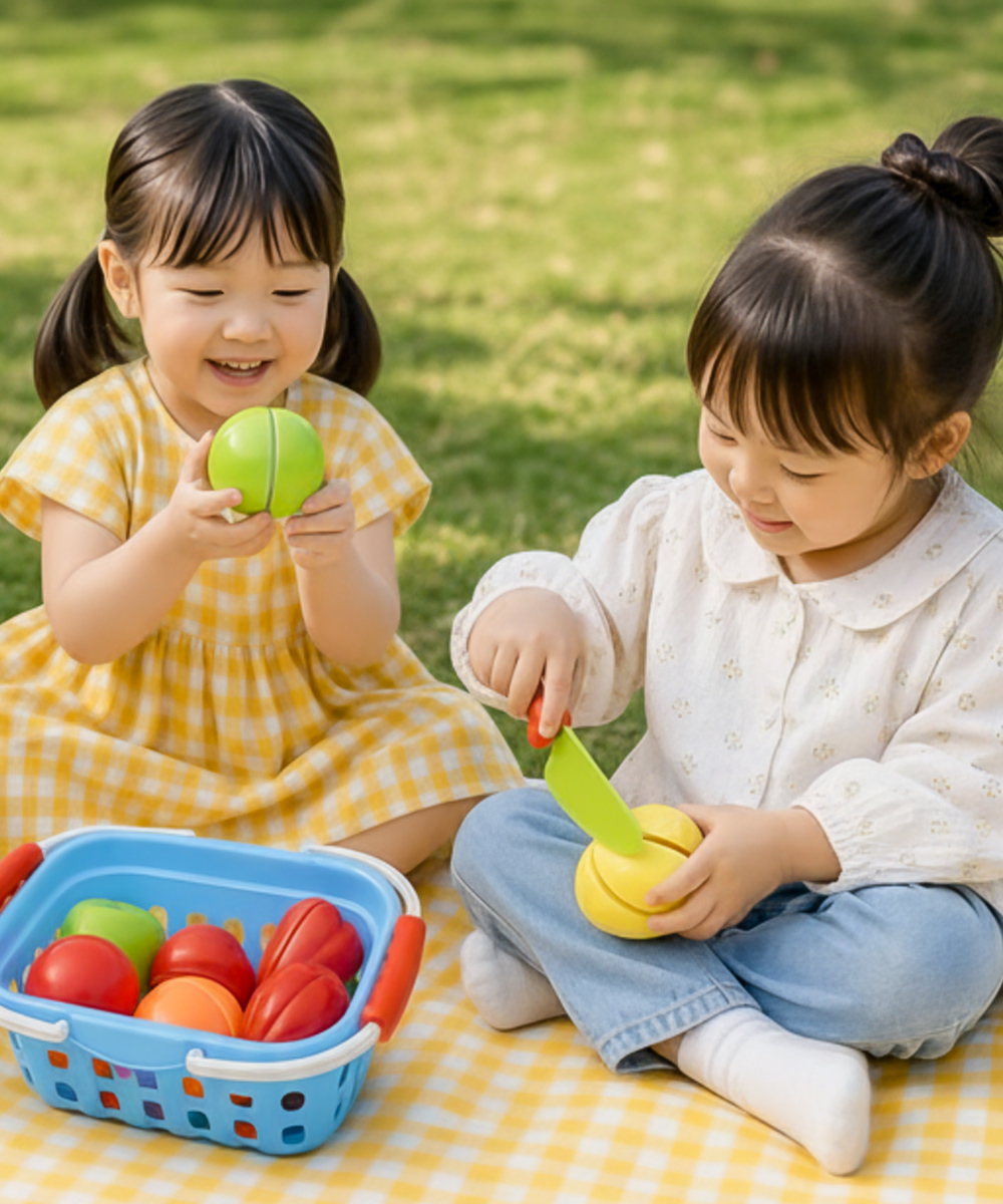 (다르담) 유아 아기 야채 과일 자르기 세트 13종 음식 모형 교구 소꿉놀이 주방놀이 역할놀이 장난감 - 상세 이미지 4