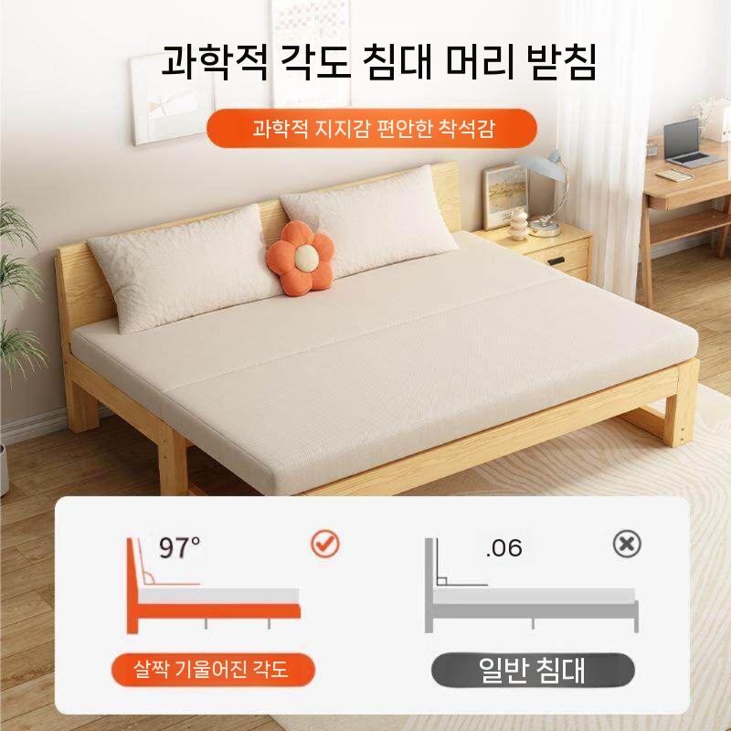 확장형 소파베드 원목 쇼파 프레임 거실용 데이베드 57-107cm 국경 간 기본값 - 상세 이미지 4