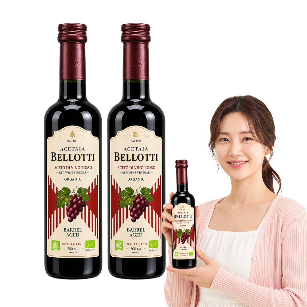 벨로티 유기농 레드 와인 비니거 배럴 숙성 500ml 2개 상품 이미지