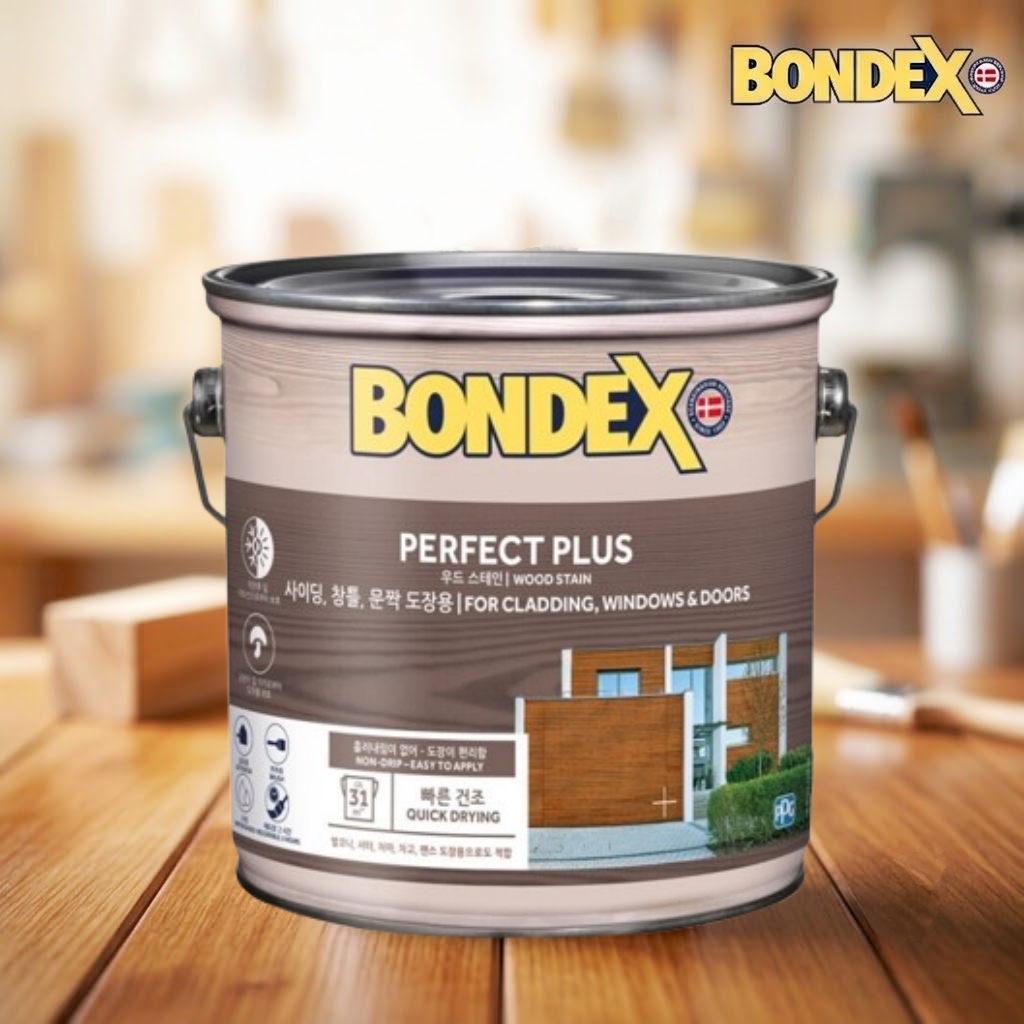 원목페인트 2.5L 본덱스 수용성스테인 실외용 실외용 목재도장 페인트 - 상품 이미지