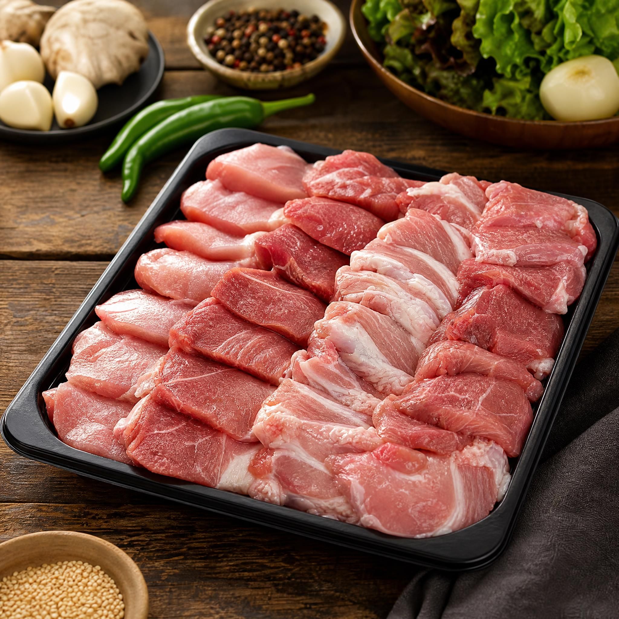 친절한고깃집 제육볶음용 앞다리살 냉장 한돈 무항생제 국내산 1kg - 상세 이미지 5