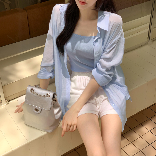 나시 셔츠 투피스 세트 st2483 - 상품 이미지
