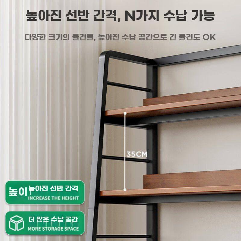 원목 수납 선반 앵글 카페 철제 나무 서재 팬트리 60CM - 상세 이미지 2