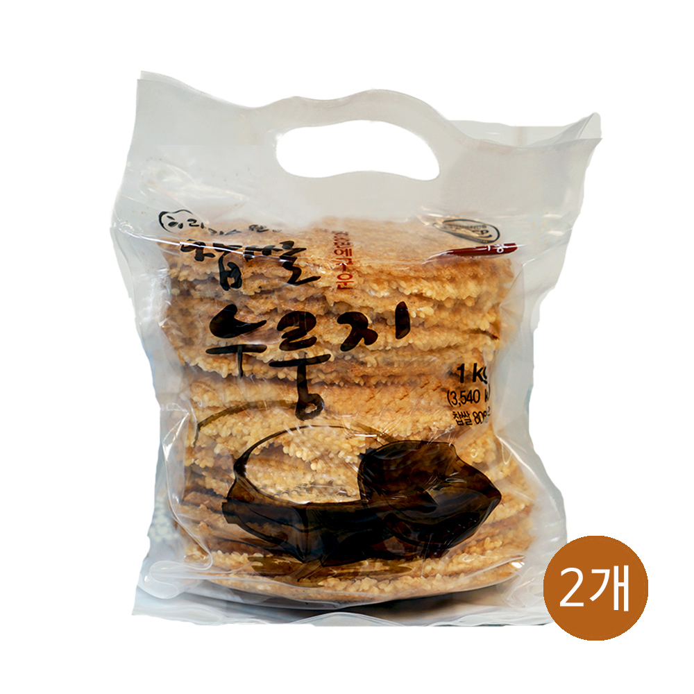 라이스웰 찹쌀누룽지 1kg, 2개입, 1개 - 메인 이미지