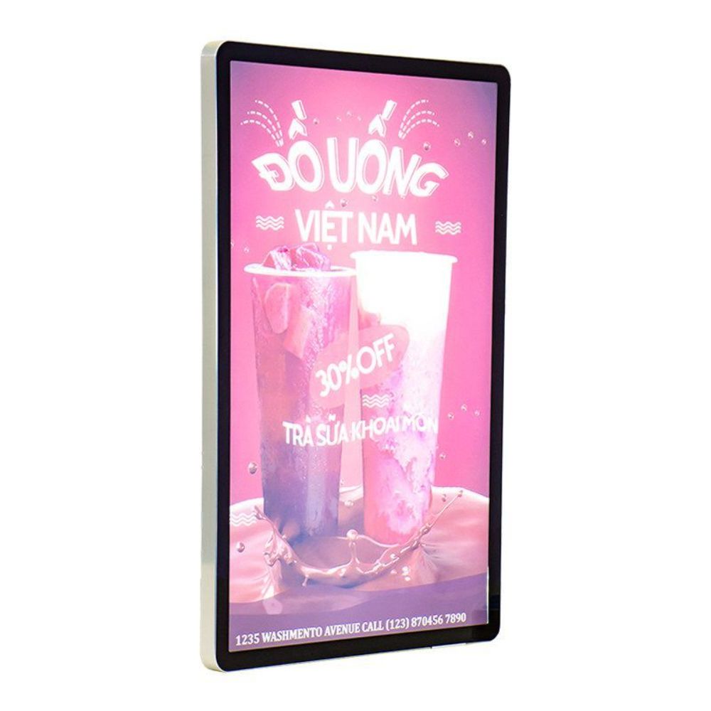 벽면 배너 홍보판 백팩 라이트박스 광고 디스플레이 LED 실버 엣지 40x50cm - 상세 이미지 2