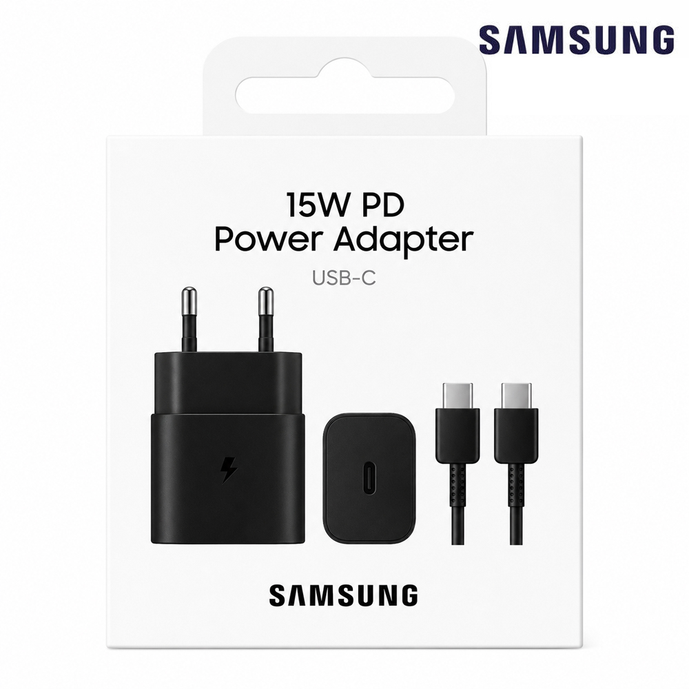 삼성 15W PD C타입 충전기 EP-T1510X CtoC 케이블 포함 블랙 - 상품 이미지
