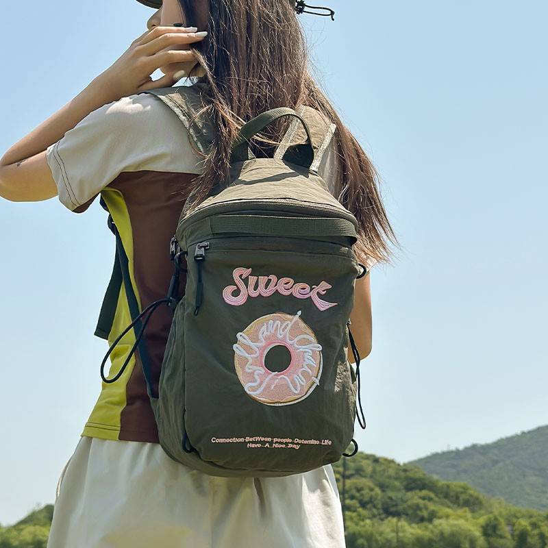 볼앤체인 에코백 나일론 백팩 여행용 가벼운 경량 방수 여성 미니백팩 학생 직장인 가방 - 상세 이미지 5