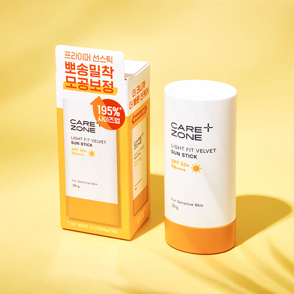 케어존 라이트핏 벨벳 선스틱 39g (SPF 50+,PA++++) - 상품 이미지