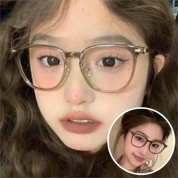 도수없는 기능성안경 블루스크린안경 브라운 뿔테 - 상품 이미지