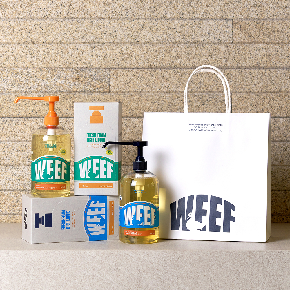[3+3] WEEF 윕 주방세제 730ml (무향 3개 · 레몬향 3개) - 상세 이미지 2