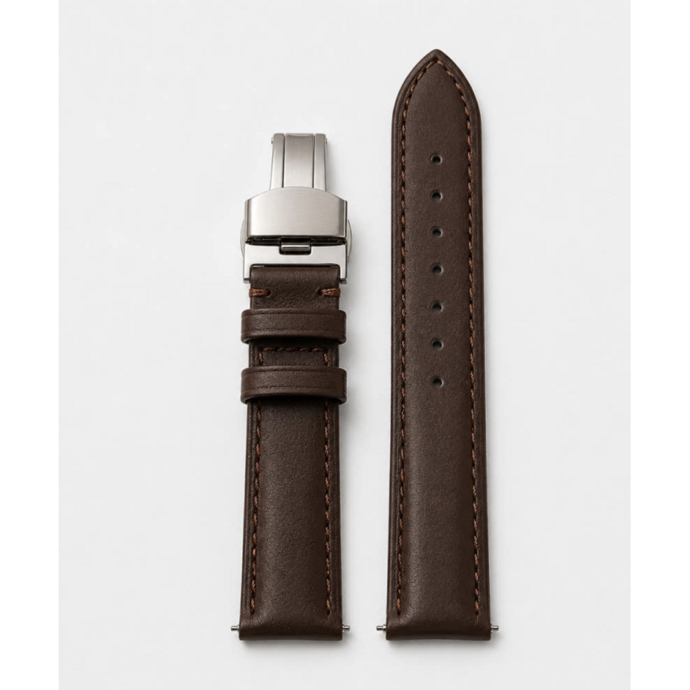 마이클 코어스 MK8954 호환 가죽 시계줄 22mm 블랙 브라운 퀵릴리즈 디버클 - 상세 이미지 5