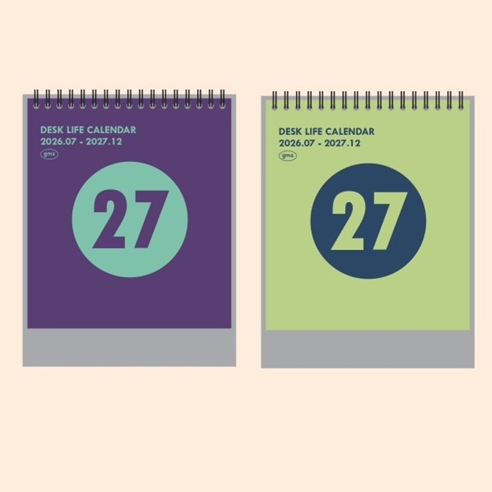 2027년 탁상달력 2027 책상달력 27년 메모 스케줄 데스크캘린더 하반기 - 상품 이미지