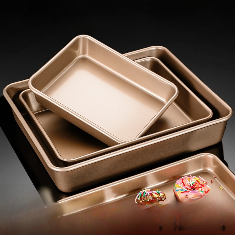 베이킹 팬 사각 오븐용 트레이 제과 제빵 다용도 고온 빵틀 22x22x5cm - 상세 이미지 3