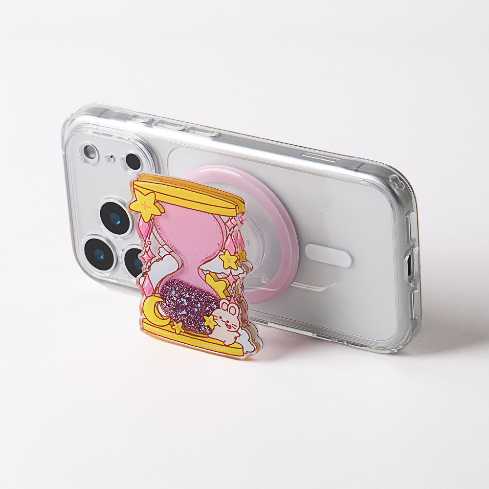 빅쏘 꼬치토치 별 모래시계 글리터 모션 모션 핸드폰 맥세이프 그립톡 스마트톡 - 상세 이미지 3
