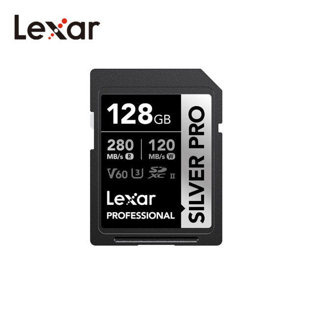 LEXAR 실버 프로 SD 메모리카드 SDXC UHS-II 128GB v60