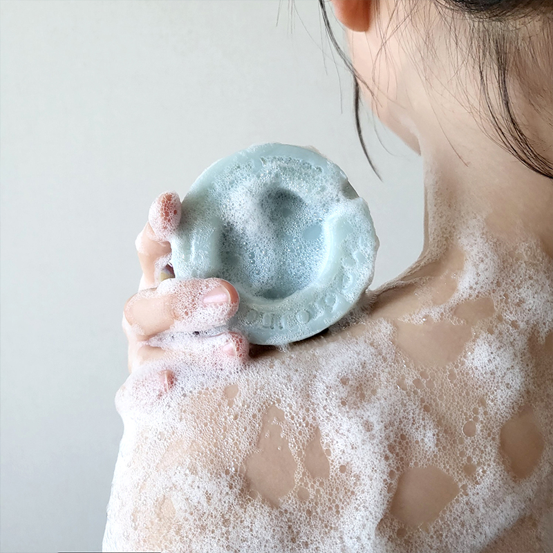 에델그라운드 블루솔트 바디바 오돌토돌 각질케어 보습 약산성비누 네롤리, 100g, 1개 - 상세 이미지 3