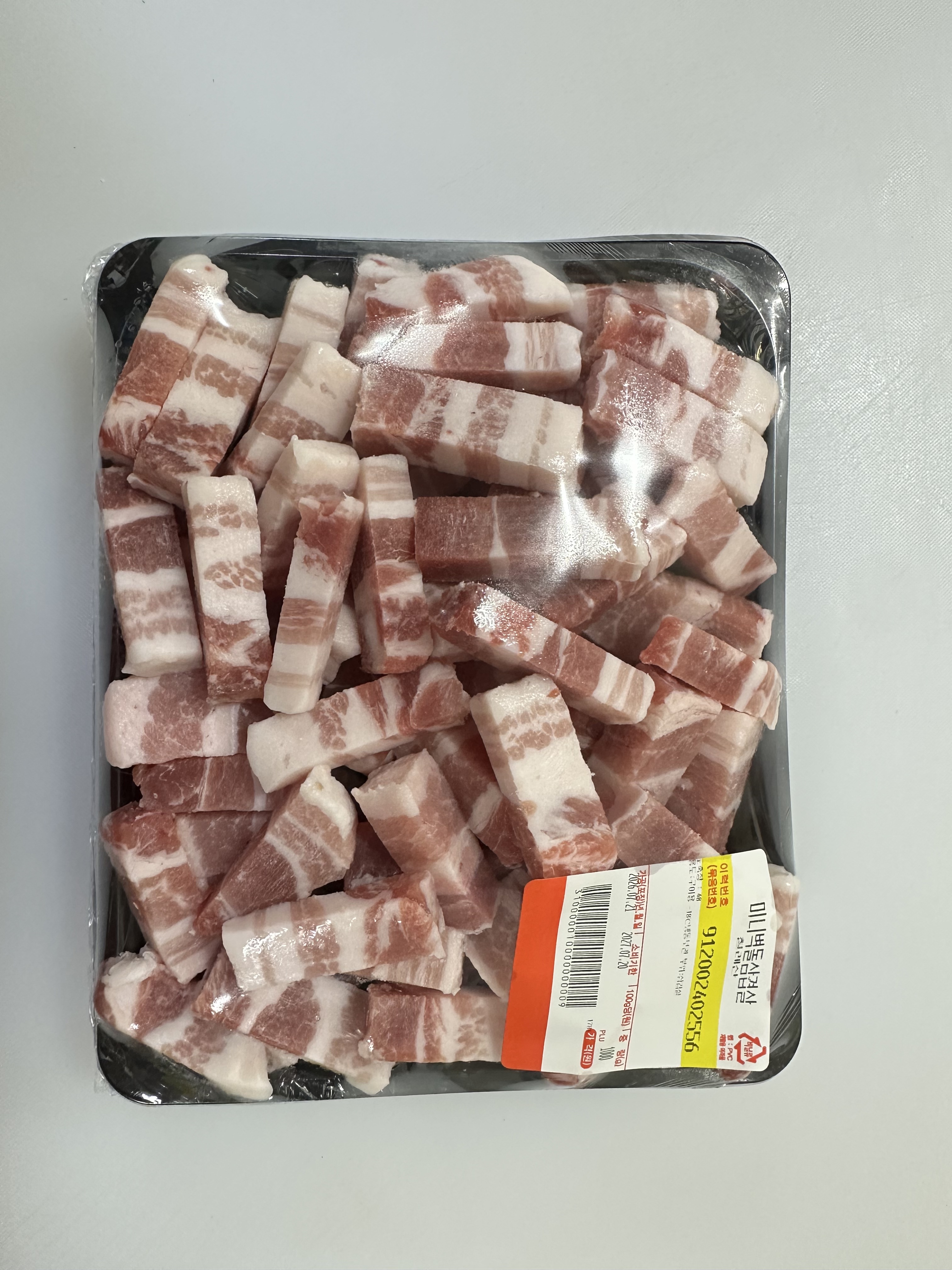 친절한고깃집 미니벽돌삼겹살 냉동 칠레산 1kg 캠핑고기 고기반찬 한입삼겹 - 상세 이미지 5