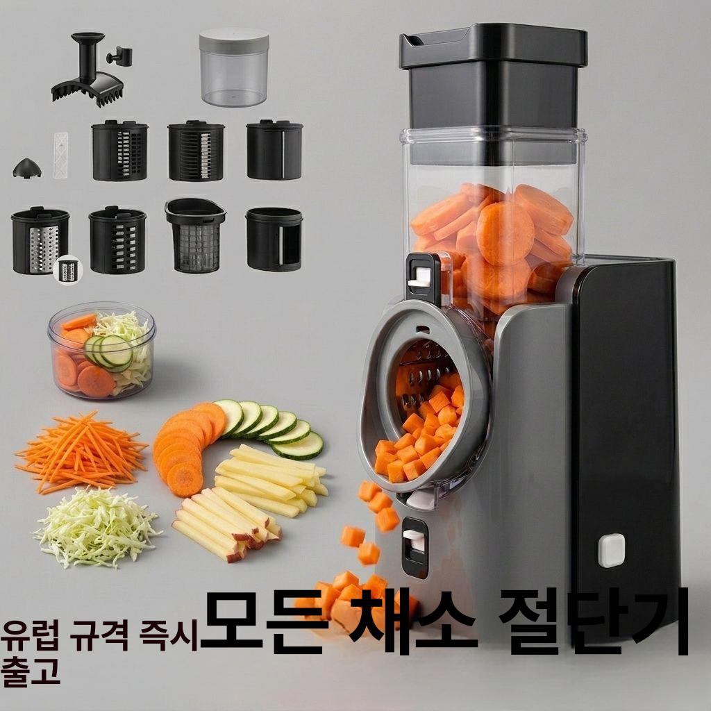 전기 다기능 감자 당근 슬라이스 다지기기 가정용 채소 그레이 유럽 규정 - 상세 이미지 3