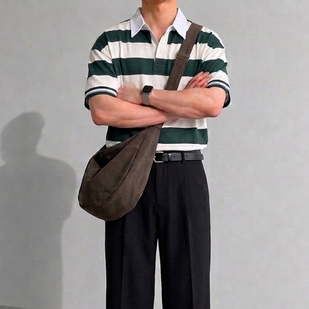 럭비티셔츠 럭비티 오버핏카라티 어깨넓어보이는반팔 - 상세 이미지 5