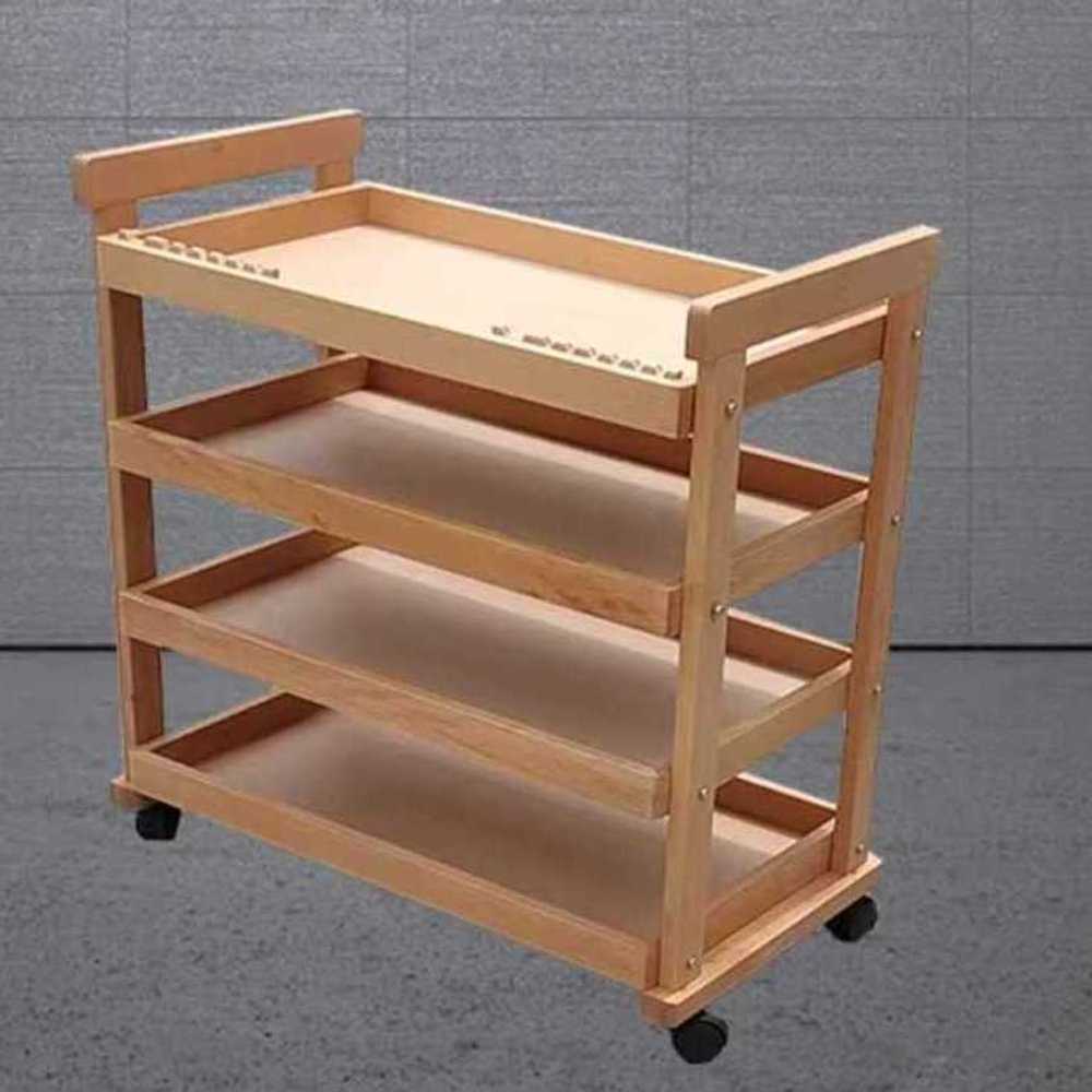 화방 트롤리 미술 보관랙 수채화 유화 이동식 서랍 심플 3단 - 상품 이미지