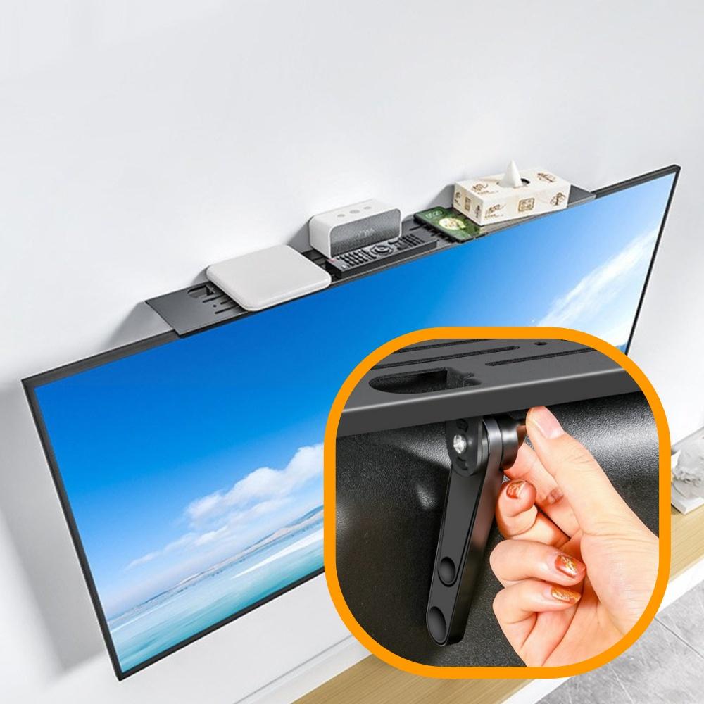 90x10cm TV위선반 모니터상단선반 TV상단거치대 - 상품 이미지