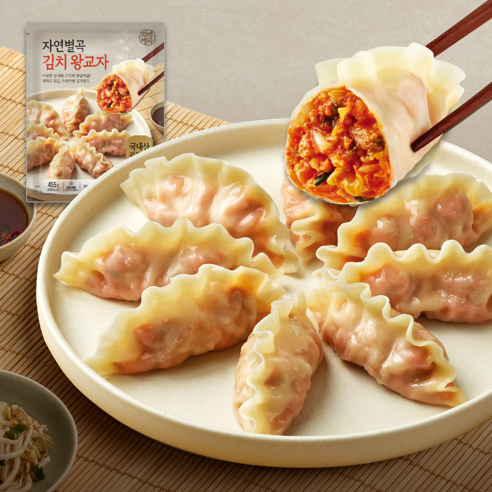 자연별곡 김치왕교자 455g 김치만두 - 상품 이미지