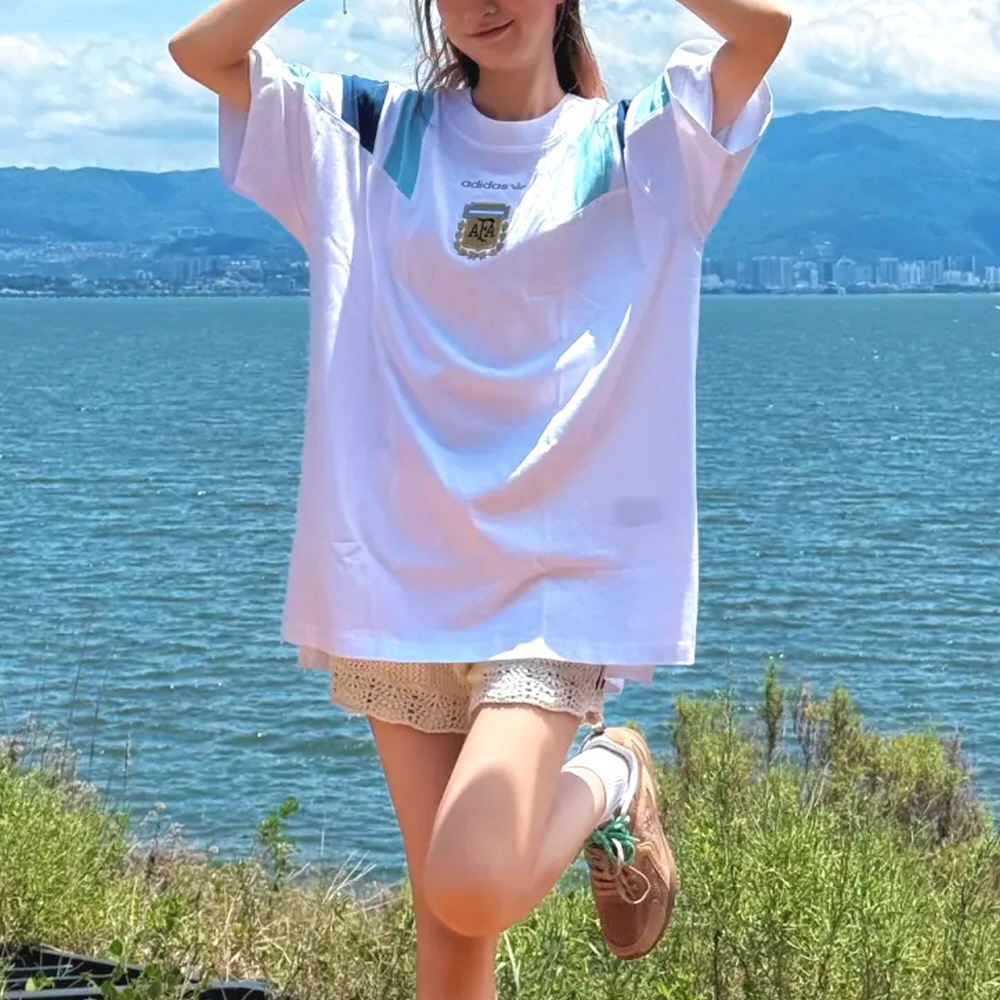 아디다스 아르헨티나 EQT 반팔 티셔츠 화이트 KG2288 - 상세 이미지 4