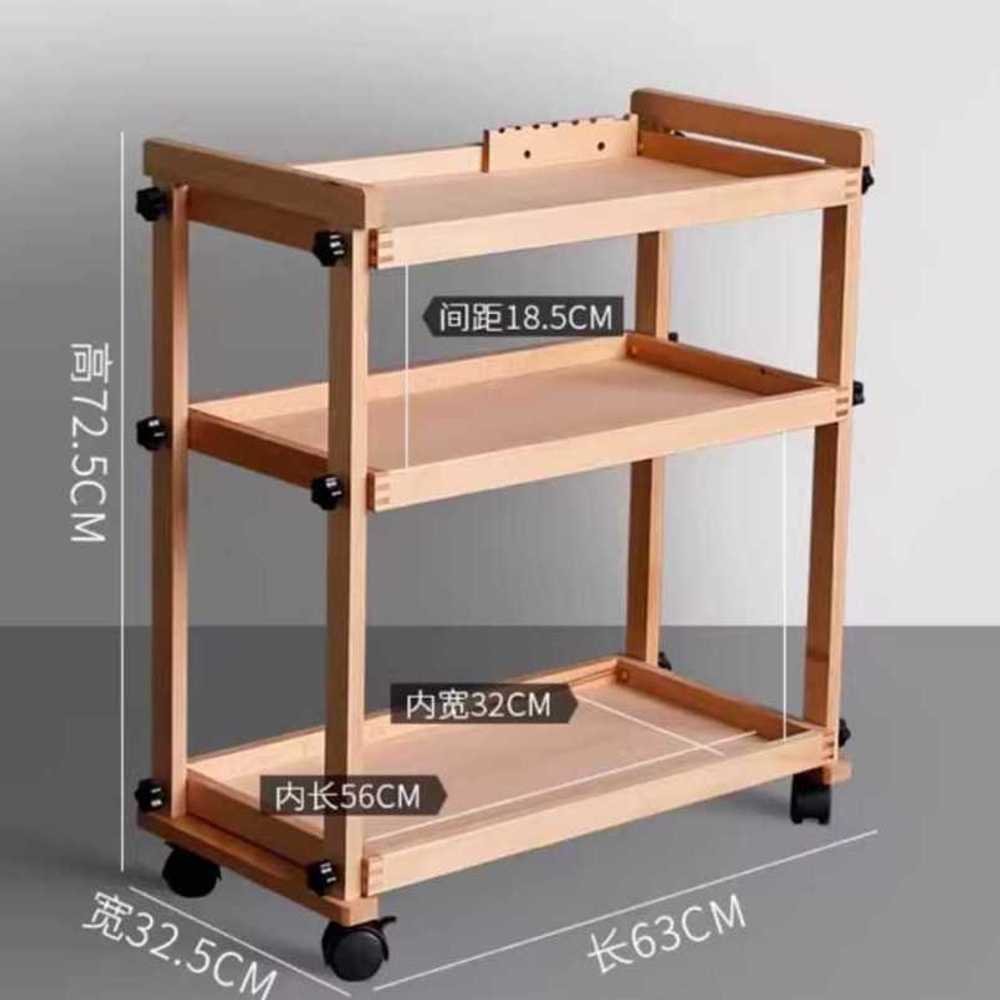 화방 트롤리 미술 보관랙 수채화 유화 이동식 서랍 심플 3단 이미지 6