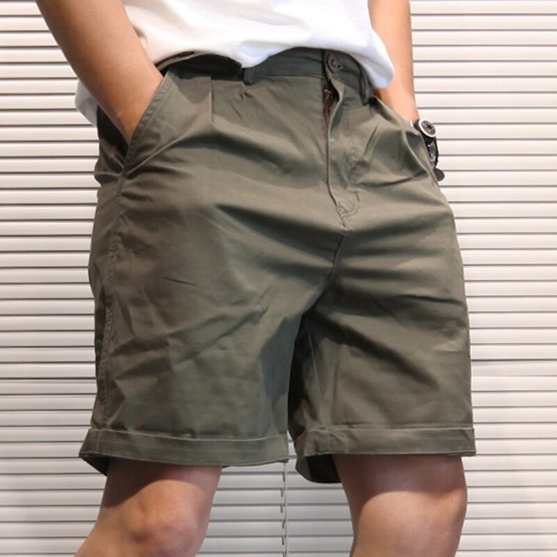 통큰반바지 베이지색 남자흰바지 카키 버뮤다팬츠 벌룬 5부 반바지 브라운 3XL - 상세 이미지 2