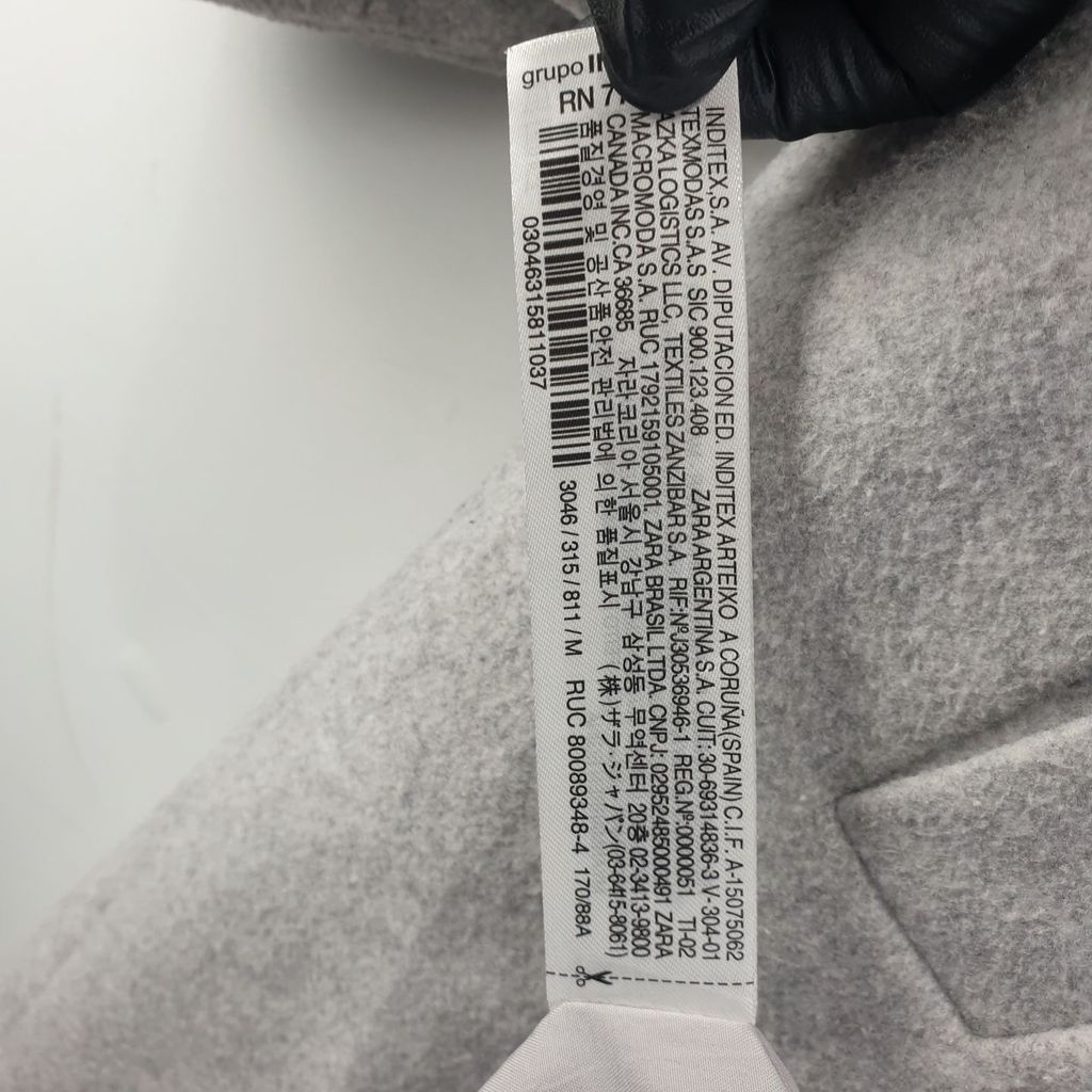 자라 라이트 그레이 여자 코트 M N9130 이미지 7
