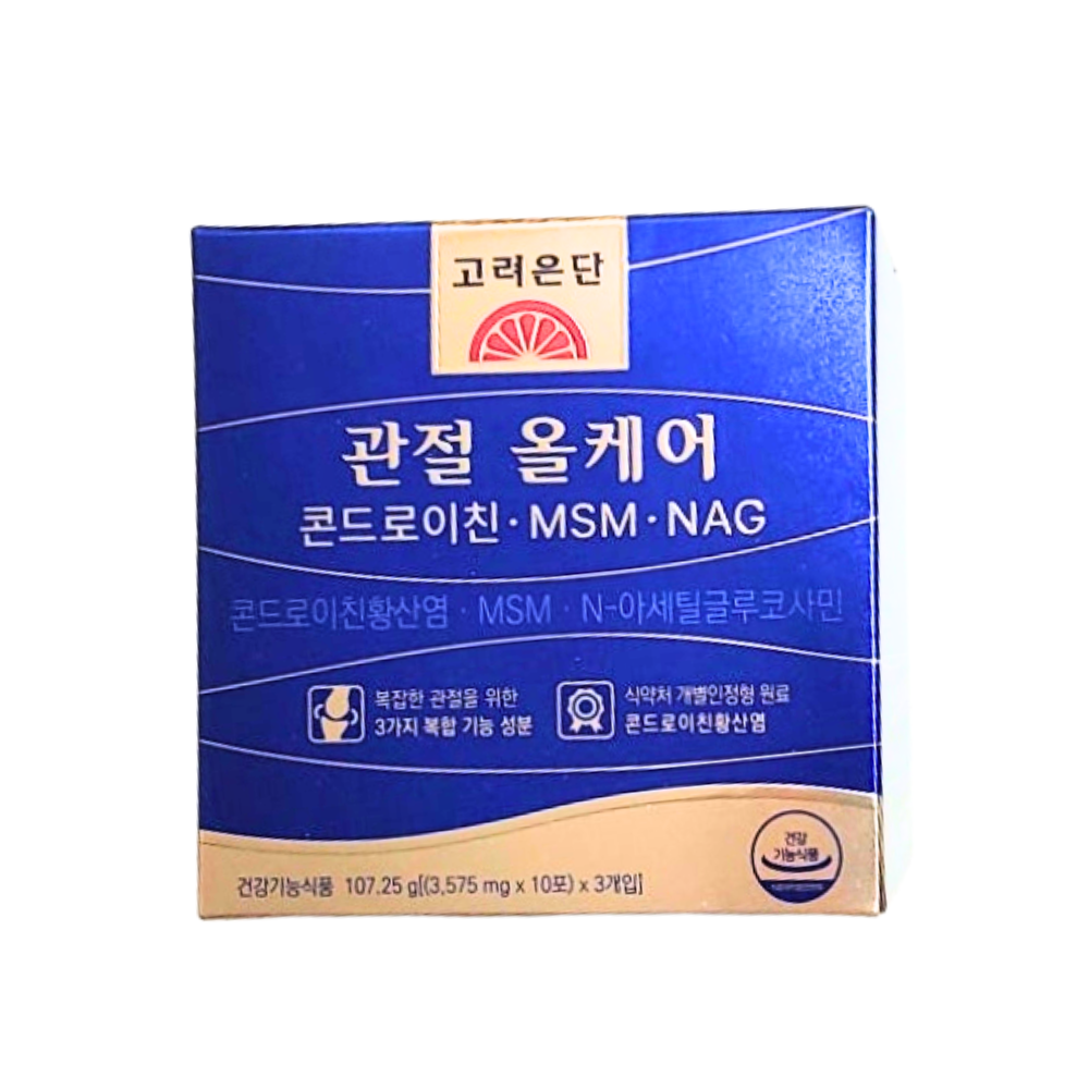 고려은단 관절 올케어 콘드로이친·MSM·NAG 30포 x1개 (1개월분) - 상품 이미지