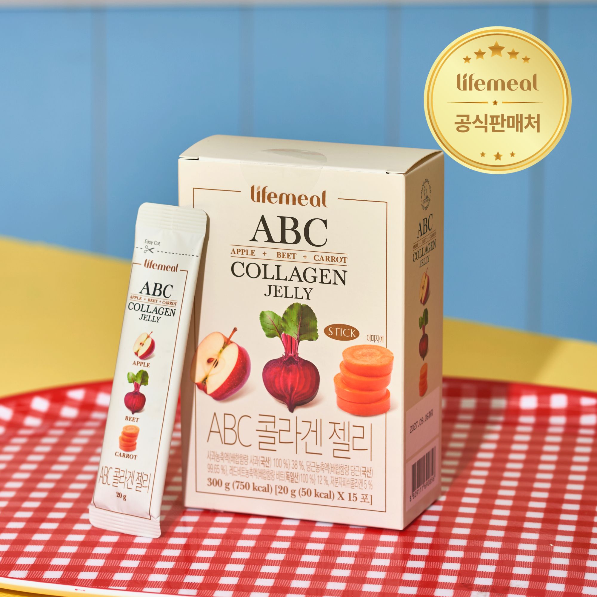 라이프밀 프룻 젤리 스틱 이너뷰티 [15포] 콜라겐 ABC, 300g, 16개 - 상품 이미지