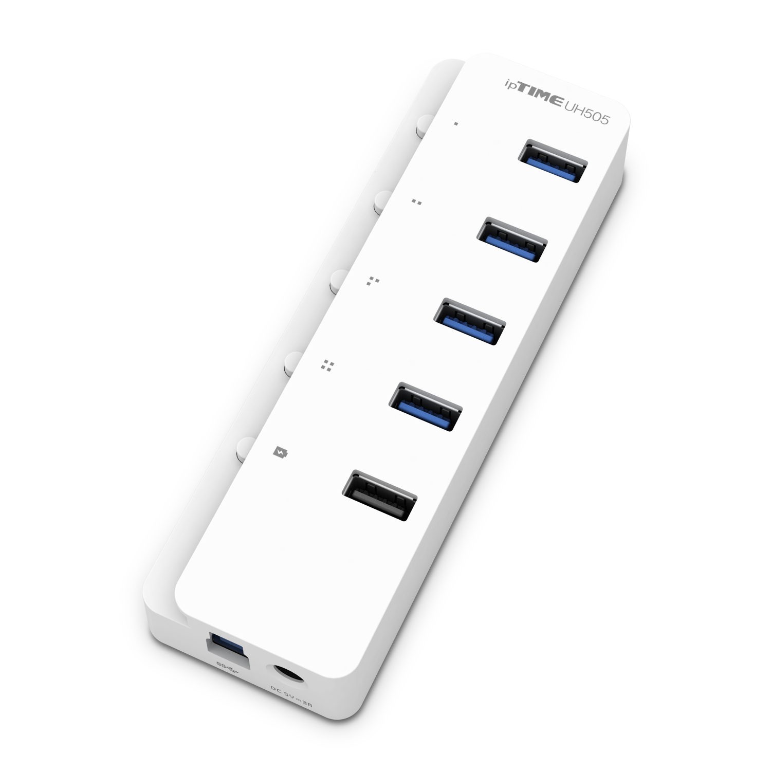 ipTIME UH505 5포트 USB허브 개별전원 무전원 동시가능 5V어댑터 USB3.0 - 상세 이미지 3