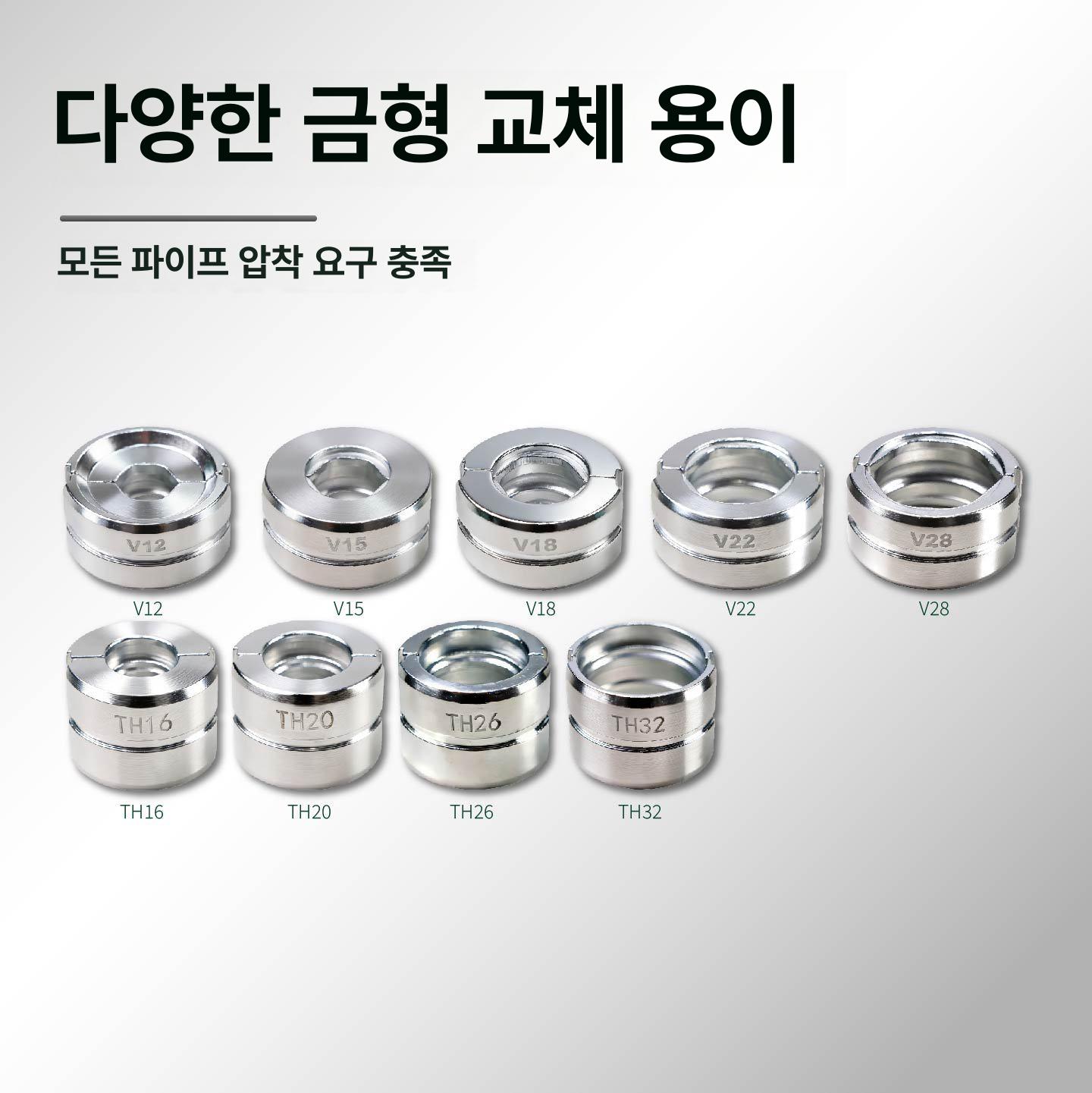 수동 유압 압착기 배관 스테인리스 동관 PEX 파이프 압관 유럽 표준 알루미늄 플라스틱 파이프 TH 몰드 - 상세 이미지 2