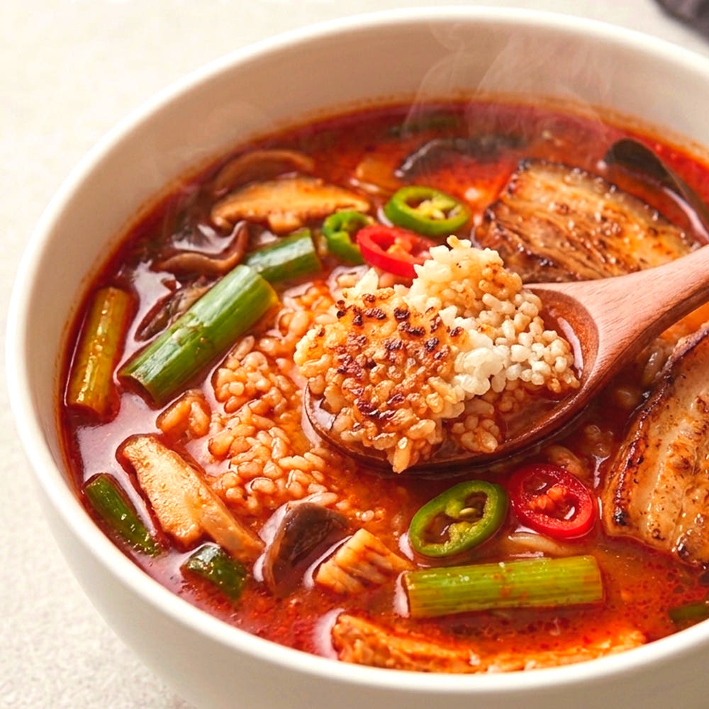 [일산맛집]얼큰 구수한 누룽지짬뽕탕 1인분 / 쫄면의 대변신 얼큰한 차슈 쫄면탕 1인분 - 상품 이미지