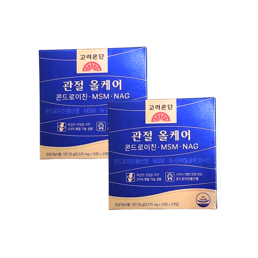고려은단 관절 올케어 콘드로이친·MSM·NAG 30포 x2개 (2개월분) - 상품 이미지