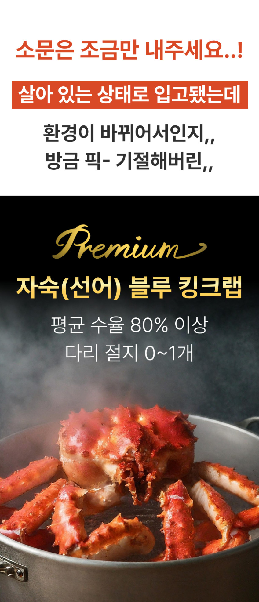 프리미엄 킹크랩 1마리 선어 자숙 러시아 브라운 레드 킹크랩 시세 싯가 판매처 상세 정보 이미지 4