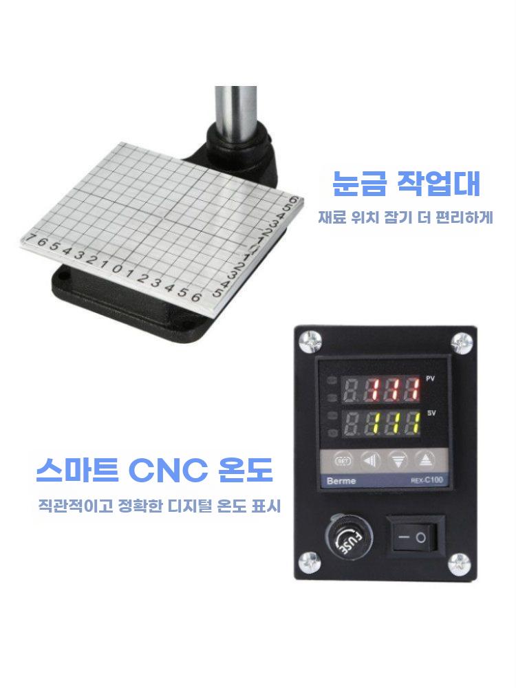 가열 프레스 스템핑기 불박기 각인기 히팅 핫프레스 5x7cm - 상세 이미지 5