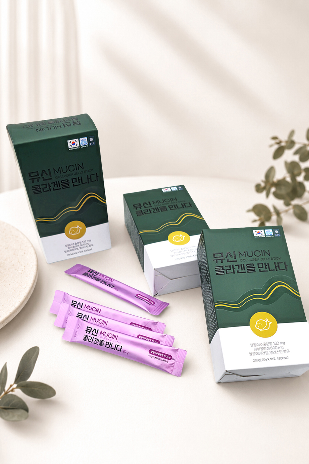 뮤신 콜라겐을 만나다. 달팽이추출분말 피쉬콜라겐 젤리스틱 30P (10포 X 3박스) 이미지 6